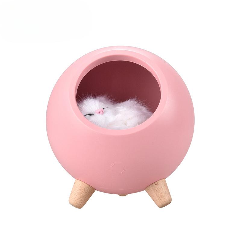 

1Pc Cute Pet House Night Light Usb Charging Bedside Desktop Ambient Light Children s Bedroom Led Bluetooth Speaker Desk Lamp