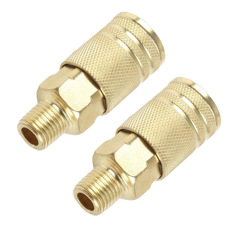 2Pcs 1/4inch Metal Female Industrial Coupler 1/4inch Air Hose Quick Connection Accessories Internal Coupler Accessories
