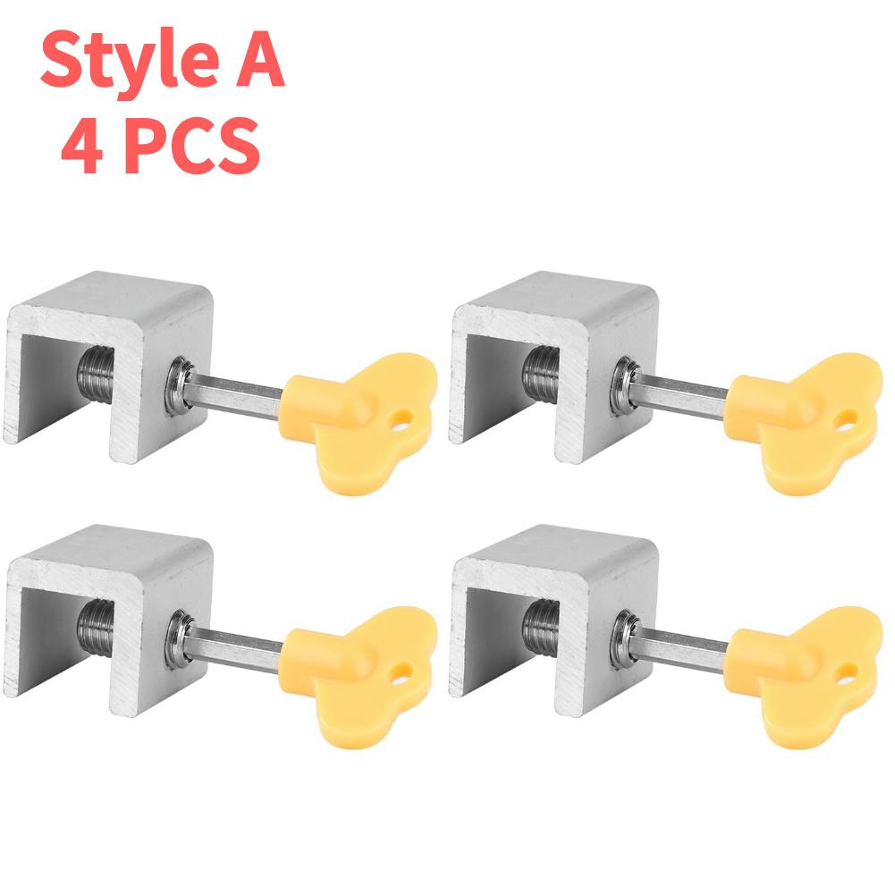 10-1PCS Aluminum Alloy Sliding Sash Stopper Sliding Door Window Anti-theft Lock Window Sliding Door Baby Kids Child Safety Lock