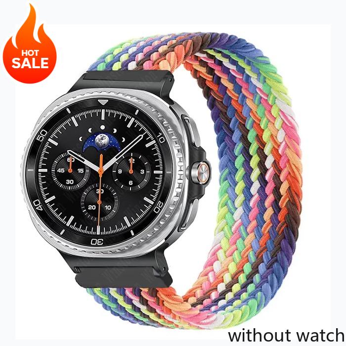 Elastic Braided Solo Strap for Samsung Galaxy Watch 8/8 Classic 40mm 44mm 46mm Nylon Band for Galaxy Watch Ultra(2025) 47mm Brac