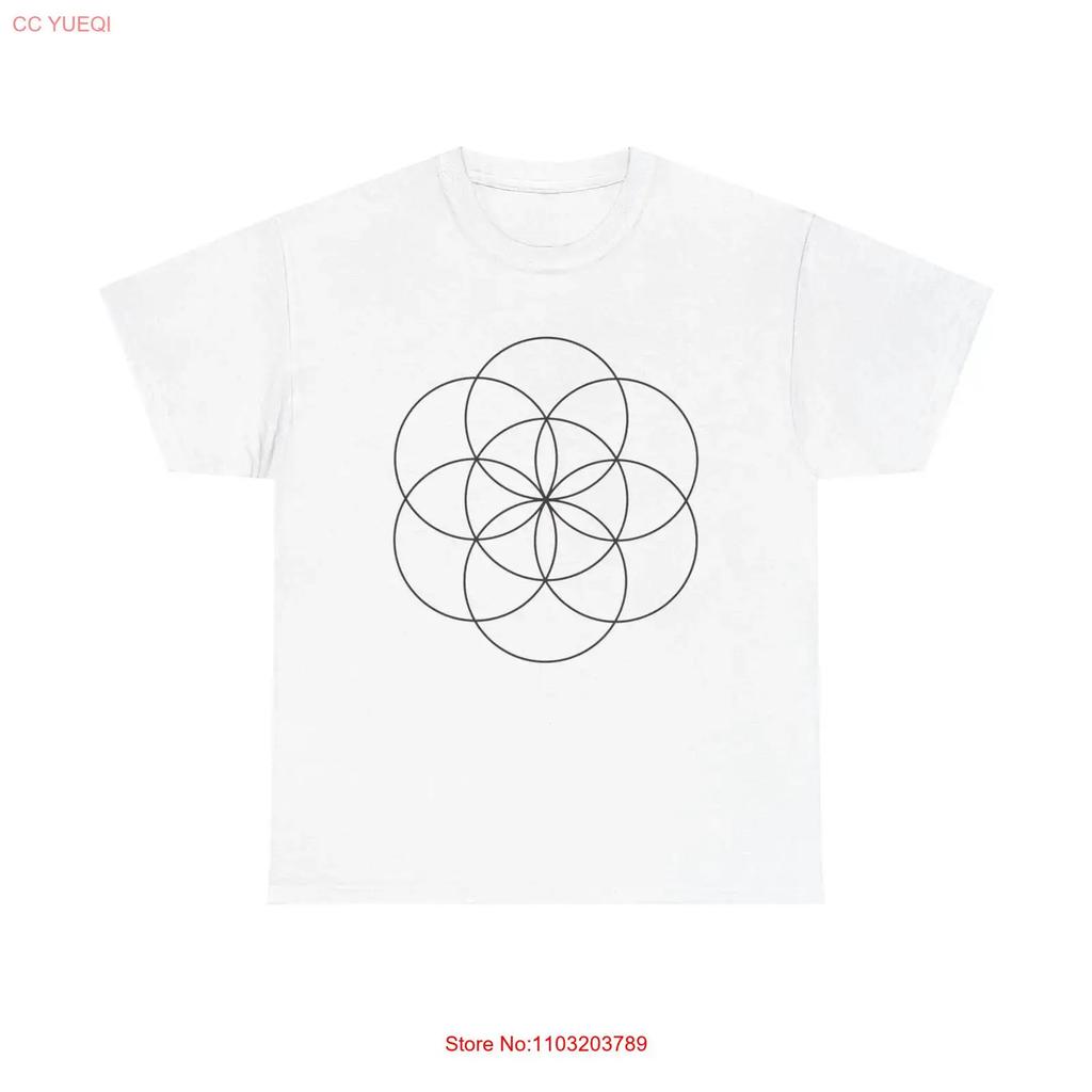 Seed Of Life T Shirt Sacred Geometry Spiritual Esoteric Creation Minimalist Vintage Versatile Slightly Designer Clothes
