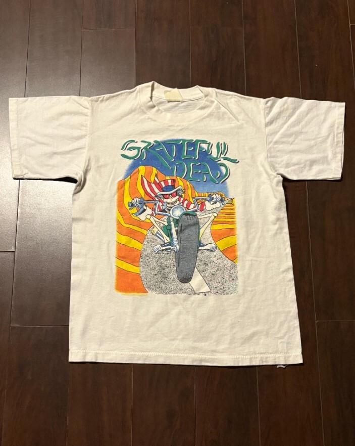 Vintage 1970s -80s Grateful Dead M otorcycle Graphic Tour Band T Shirt reprint XXL