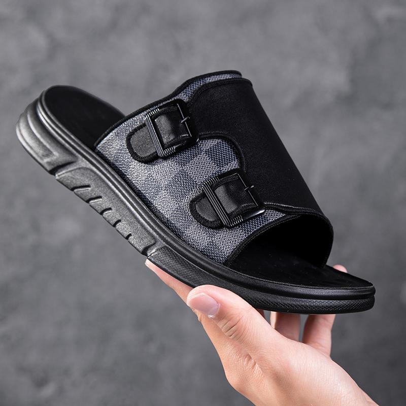 Men Summer Sandals Summer Sandals Slippers Cushioned Soft Sole Breathable Open Back Non Slip Casual Daily Wear Casual Street Style