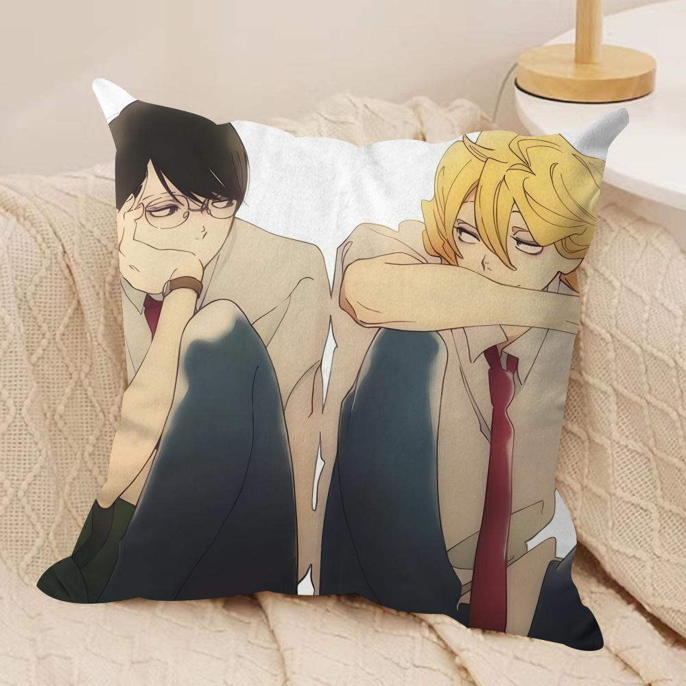 

DDokyusei BL Comic Cushion Cover Soft Plush Throw Pillow Cover DoubleSided Printed Cushion Case Cozy Sofa Home Decor 30x30cm