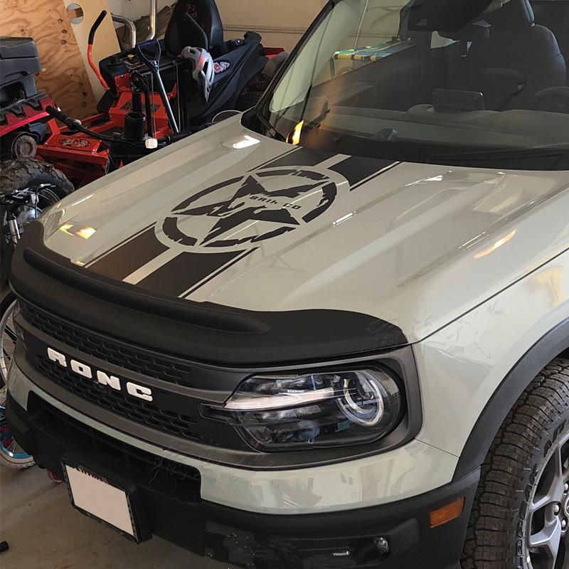 Bronco Sport Mustang Car Hood Decals - Sports Version