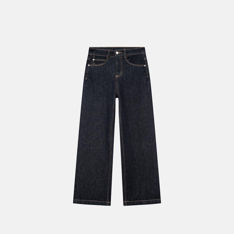 High-Waisted Slim Wide-Leg Stretchy Jeans, Tencel Lyocell, Fade-Resistant Casual Denim, Spring/Summer 2026 Collection S [85-100 lbs]