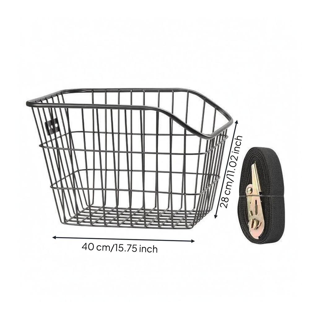 Front Bike Basket with Mounting Hardware Open-Top for Grocery Shopping