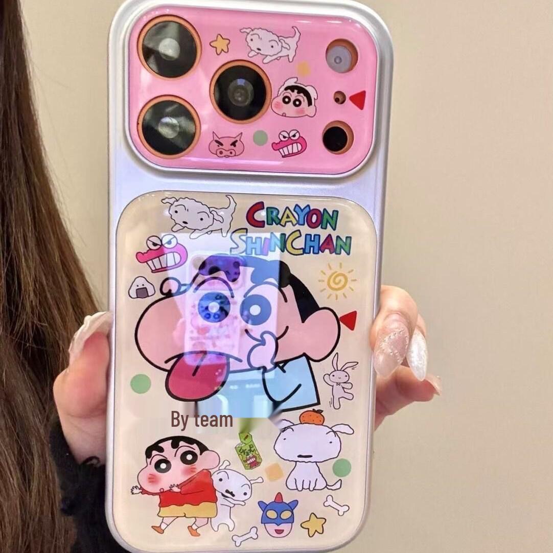 

Cartoon Grimace Shin-chan iPhone 17 Pro Max Case, Full Coverage with Precise Cutouts iPhone 15 Pro