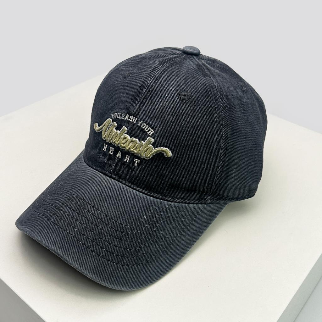 And Women Korean Style Ins 3D Letter Print Embroidery Baseball Caps Sun Protection Vintage All-Match Casual Peaked Hats College Style Fashion