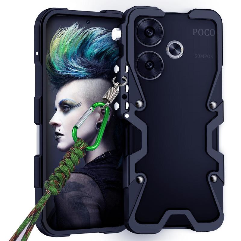 Xiaomi POCO F6 Metal Mobile Phone Case Protective Case Shockproof and Drop-proof Mechanical Model Xiaomi poco f6 чёрный