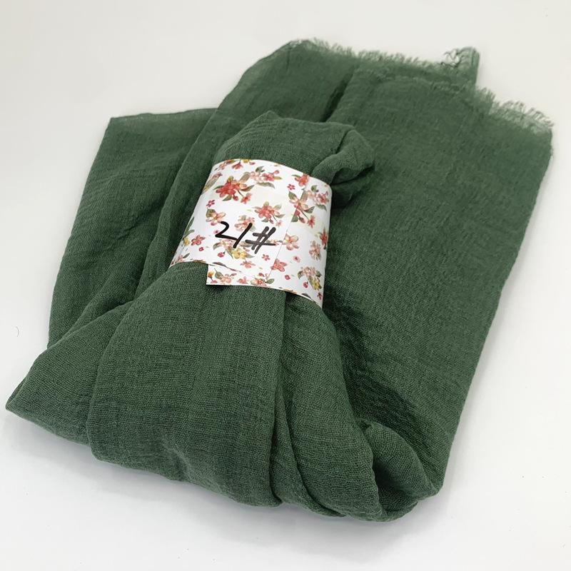 Women Cotton Scarf New Summer Girls Solid Color Sunscreen Thin Scarves Soft Shawl Foulard Viscose Spring Lady Wrap Shawls