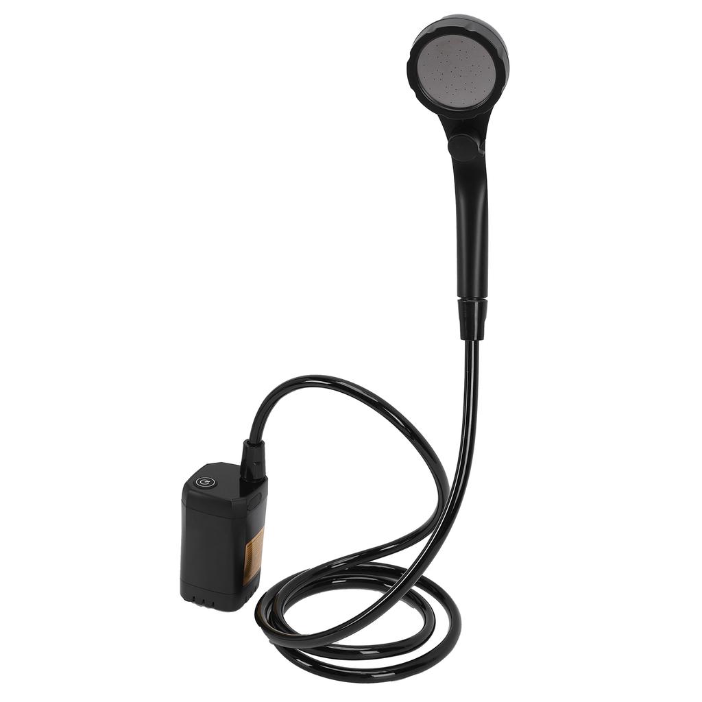 Portable Shower for Camping 6000mAh Rechargeable Camping Shower Pump with LED Display Black