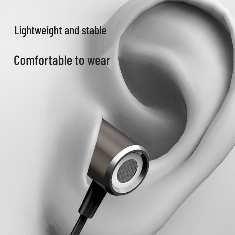 Magnetic Wired In-Ear Earphones with Remote, Mic, Metal Heavy Bass, Noise Canceling, Round Hole, for Phones, Computers, Gaming