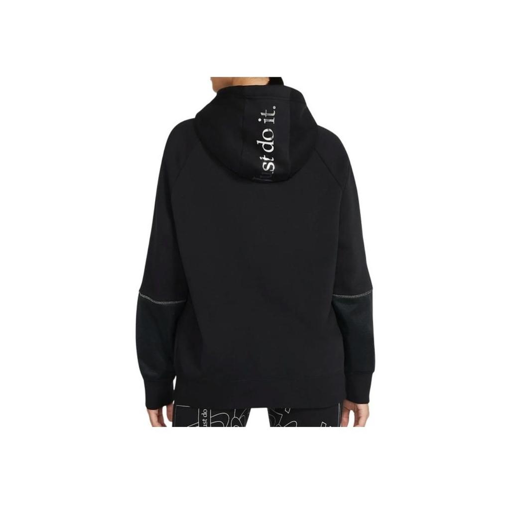 Nike NSW Icon Clash Logo Print Fleece Hoodie Women Hoodie Black DC0653-010