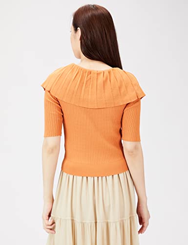 Jill by Jill Stuart Women's Oversized Collar Knit Sweater, Orange, FR