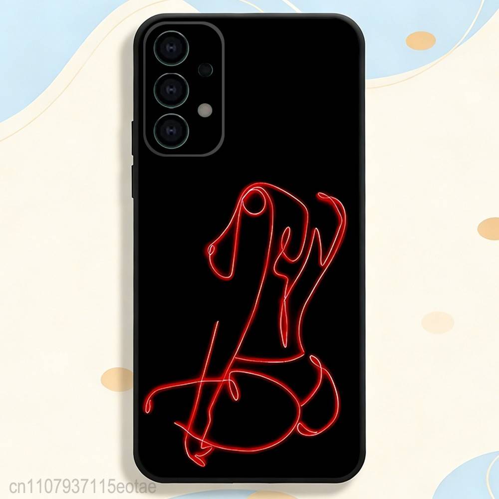Sexy Body curve Art Woman Phone Case For Samsung S25,S26,S24,S21,S22,S23,S30,Ultra,S20,Plus,Fe,Lite,5G Black Cover