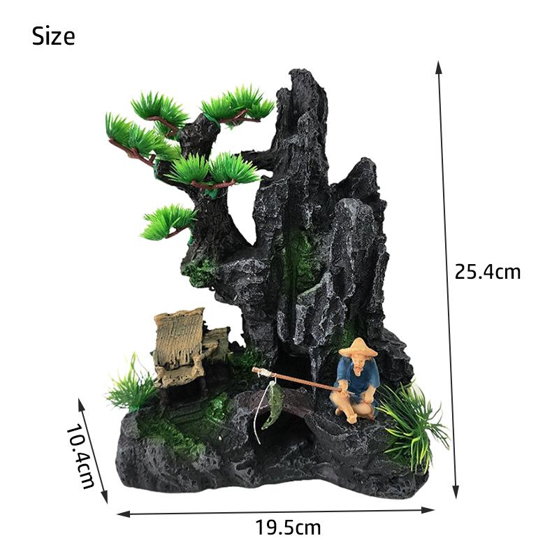 

Aquarium Rockery Mountain Decoration Artificial View Rock Cave Stone Tree Fish Tank Ornament Pet Supplies Home Decor New