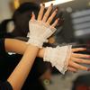 Faux Sleeves Decorative Trumpet Sleeves for Sweater Ruffle Bowknot Lace False Sleeves Cuff Extension Sweet Wrist Cuffs