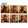 Therapeutic Art for Beginners Halloween Faux Pearl Painting Kit, Puppy Ghost 3D Craft Unique Handmade Gift Idea Adults Beginners, Home Wall Decor, DIY