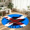 Scotland National Team Printed Round Crystal Velvet Rug Soft Non Slip Floor Carpet For Bedroom Holiday Gift