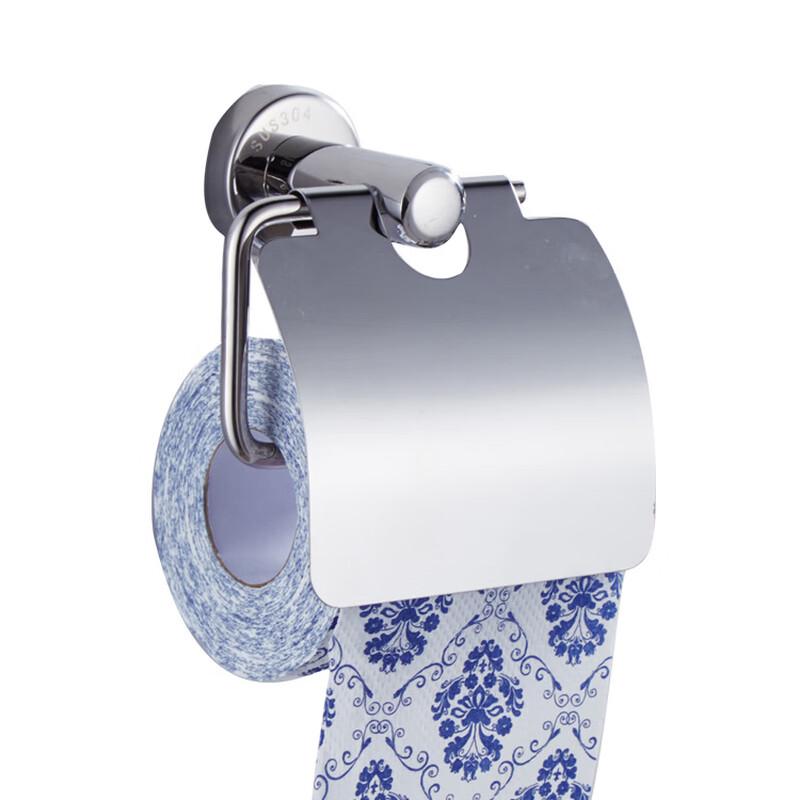 

Stainless Steel Wall-Mounted Toilet Paper Holder with Hook