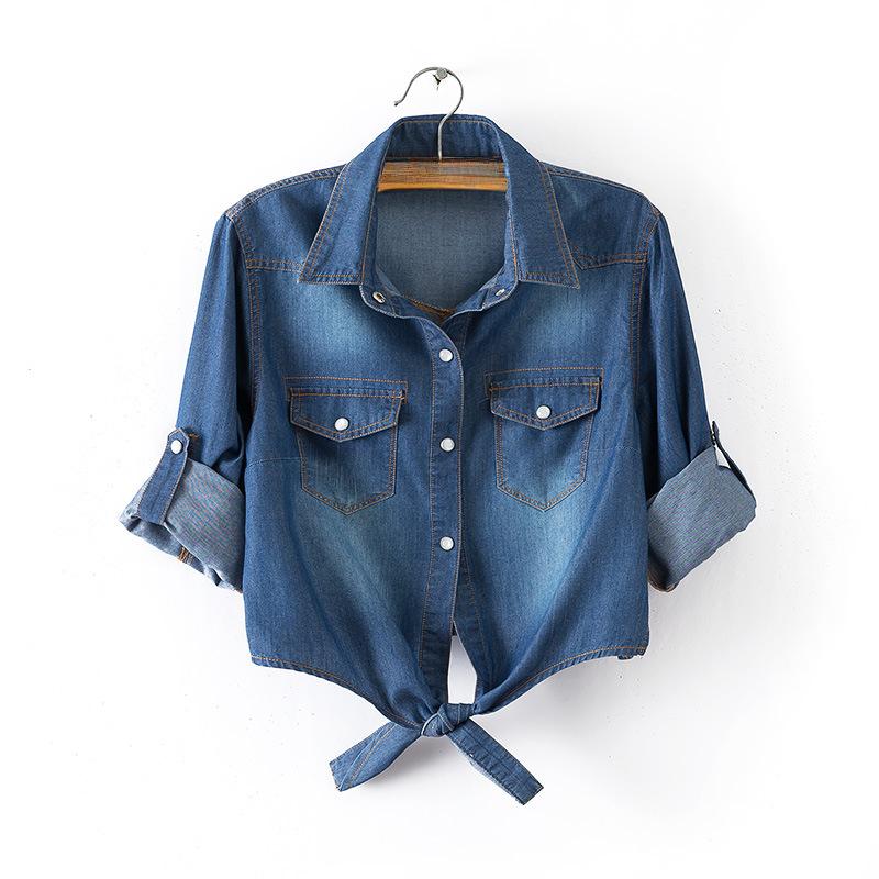 

Летние женские джинсовые шорты, синяя куртка, женские корейские свободные посадки с короткими рукавами, тонкая шаль с круглым вырезом, джинсовые тонкие топы 6XL