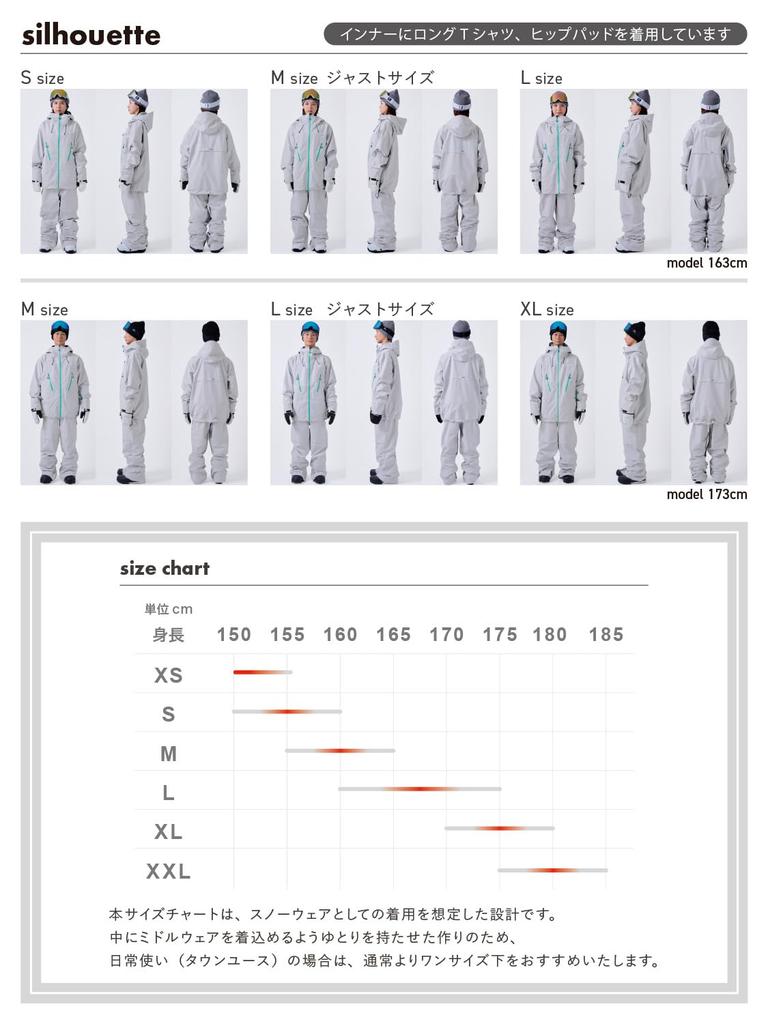 Ashgleem Snowboard and Size Snowboard Ski Snow Jacket Jacket, 3-Layer, Full-Seam Stretch, Men's Women's, NOTJ-310 BKTQ, L, Snowwear, Wear, Wear, Top,
