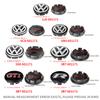 BFPQY1 4Pcs For Volkswagen VW R Golf Tiguan Jetta GTI Bora ID.3 Polo Passat Rline 56/65/66mm Car Wheel Center Cover Stickers Hub Cap