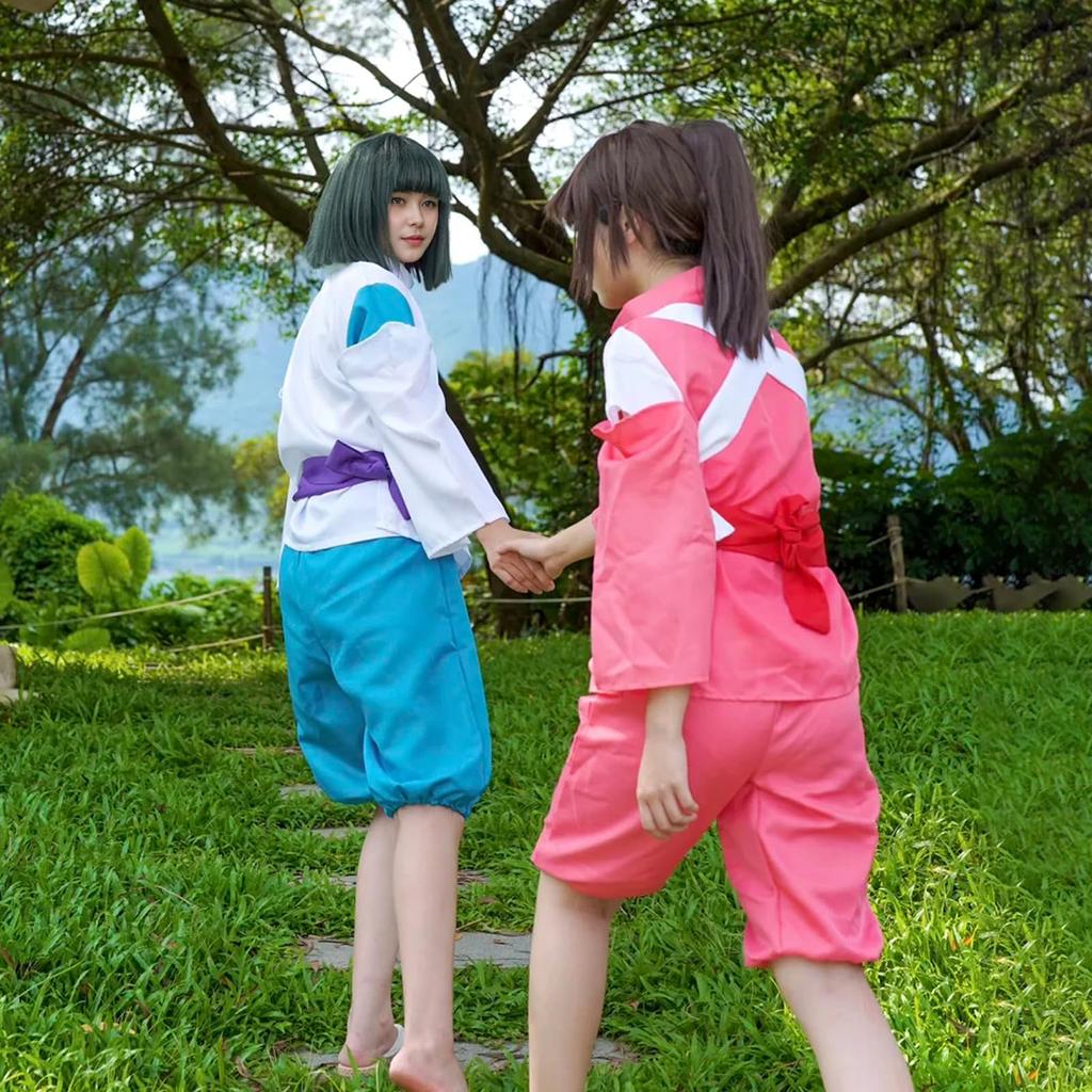 Fansaara White and Pink Japanese Kimono Costume Set for Anime School Cultural and Photoshoots Size Women's Cosplay, Movies, Halloween, Christmas,