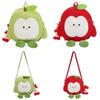 Winter Cute Apple Canvas Shoulder Bag For Students Compact Stylish Daily Carry