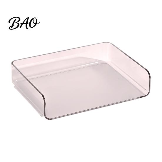 Modern Office Desktop Organizer Large Capacity Desk for Documents Files Letters A4 Paper Book Notes Mail, Compact File Sorter Clear Stackable
