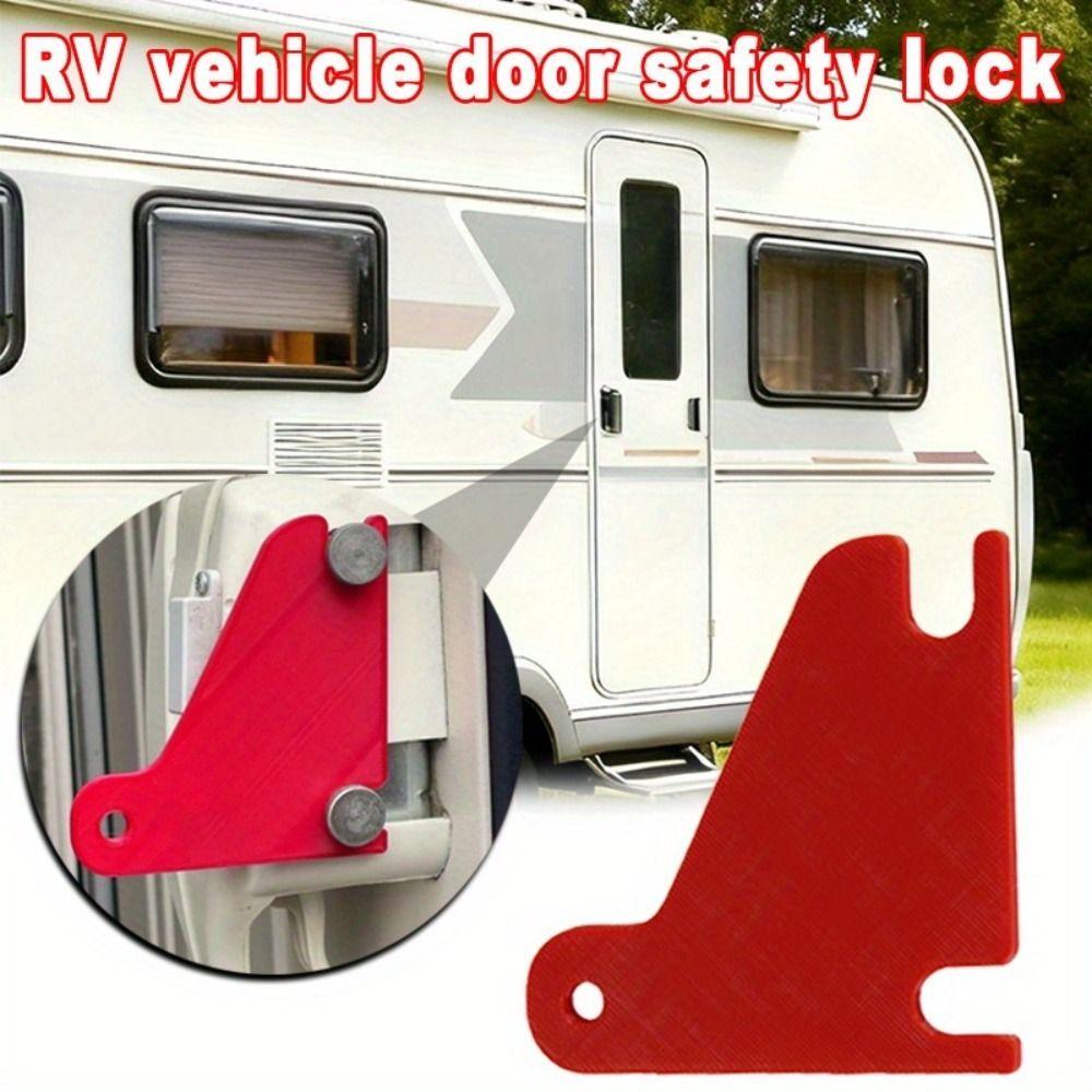 Red Colored Caravans Door Lock Secure Design Entry Lock Peace Of Mind Safety Lock  During Night