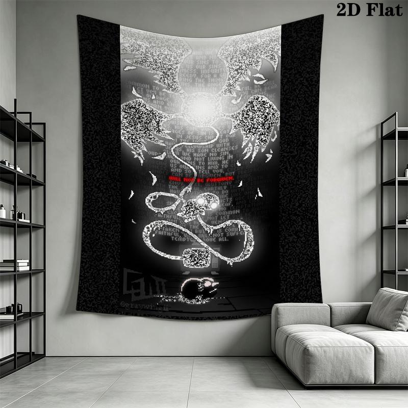The Binding of Isaac Wall Tapestry Aesthetic Wall Hanging Printed Fabric Blanket Decorative Tapestries for Bedroom Living Room Home Decor