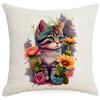 Cute Kitten Printed Watercolor Pillowcase Home Living Room Sofa Cushion Pillowcase