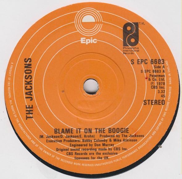 7inch Record JACKSONS - Blame It On The Boogie SEPC6683 Epic, Philadelp 1978 UK Soul/Funk Used