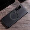 Luxury PU Leather Wireless Charge Magnetic Case For Sony Xperia 1 IV 5 III 10 II 10V 1V 5V 10VI 5VI VI Shockproof Back Cover