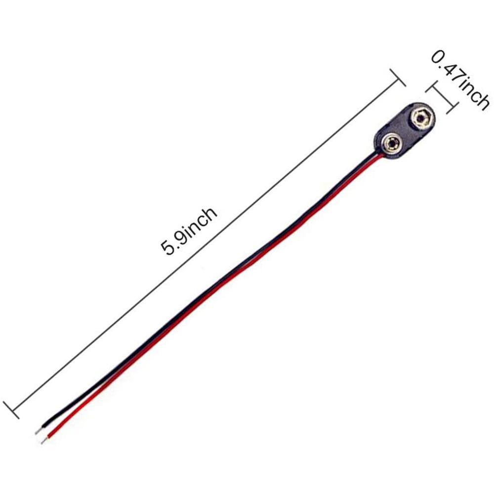 Buy T Type 9V Battery Clips Connector Buckle With Alligator Clips - View #4