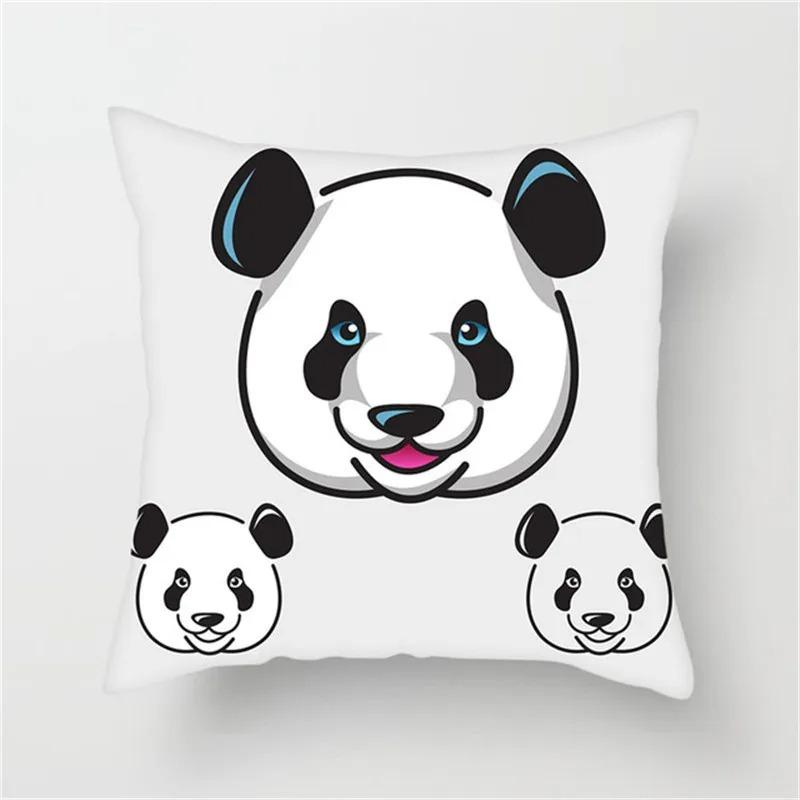 Sofa Bedroom Cute Panda Pillowcase Home Decoration Zipper Pillowcase