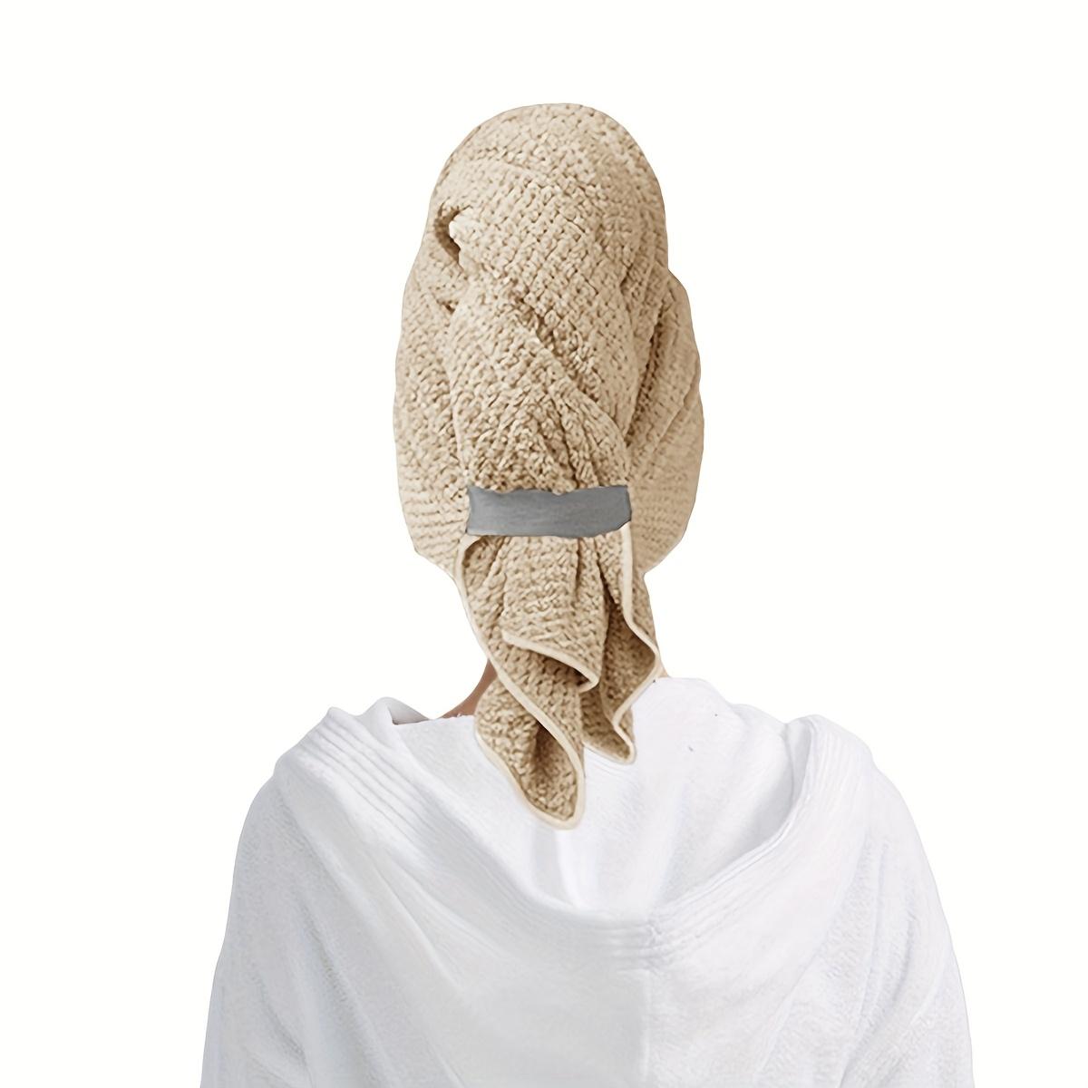 

Женское эластичное полотенце для сушки волос - Впитывающее, без запаха, с резинкой для более удобного использования, идеально для ванных принадлежностей хаки