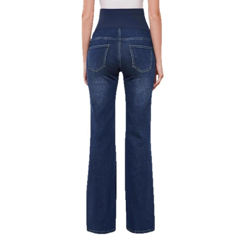 Maternity Jeans Flare Pants Slim Fit High Waist Stretch Casual Daily Wear