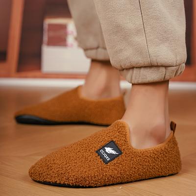 Sapatos masculinos de algodão quentes da moda, chinelos leves de inverno para mulheres, chinelos de pelúcia para quarto e casa, chinelos de algodão unissex para ambientes internos, sapatos de inverno