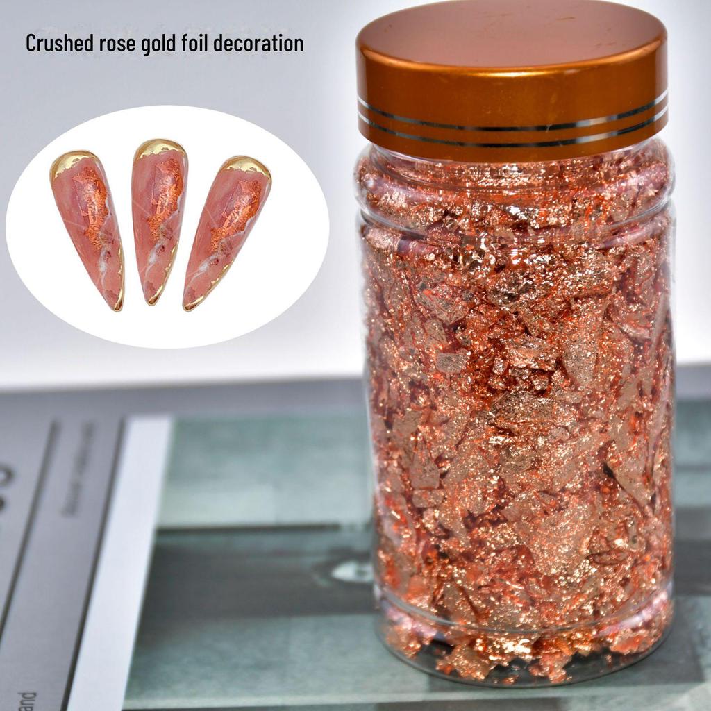 Gold, Silver, Copper, and Aluminum Foil Fragments for Nail Art & Decoration