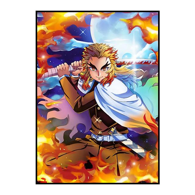 Affiche d'anime Demon Slayer Kamado Tanjirou Décoration murale Agatsuma Zenitsu Peinture décorative Art mural Image Décoration d'intérieur Cadeau Sans cadre