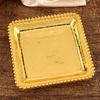 European Fruit Plate, Home Square Shaped Plate, Golden Niche Retro Snack Plate, Pastry Tray Creative Home Living Room Decoration