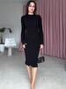 2025 Autumn Slimming Pleated Waist Dress - Elegant Tight-Fit Fashion