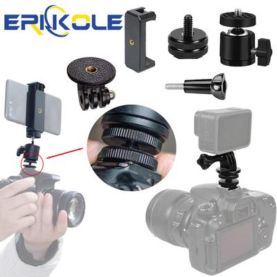 1/4 Camera Hot Shoe Phone Holder Flash Cold Shoe Tripod Adapter Mount for Phone Canon Nikon Sony DSLR SLR DV Photography Camera