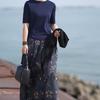 **"Retro Artistic Ethnic Style Skirt - Spring/Summer Collection"**