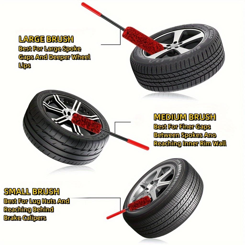 Flexible Car Wheel Cleaning Brush - Bendable, Soft Fleece Material, Ideal for Easy Rim, Tire, Exhaust Pipe, and Engine Bay Reach, Wheel Cleaning Brush