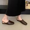 Bailamos Brand Women  Slippers Square Toe Sandals Mules Slippers Slides Women Simple Slippers Comfortable Office Mule Shoes Muje
