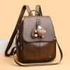 Vintage PU Rucksack Damen Pendler Große Kapazität Reise Rucksack Multifunktionale Umhängetasche